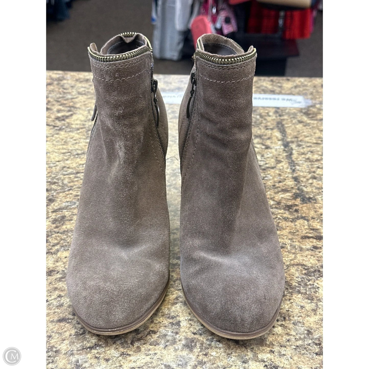 Boots Ankle Heels By Clothes Mentor In Brown, Size: 11