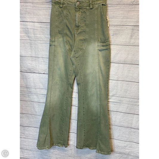 Jeans Wide Leg By Fashion Nova In Green, Size: 12