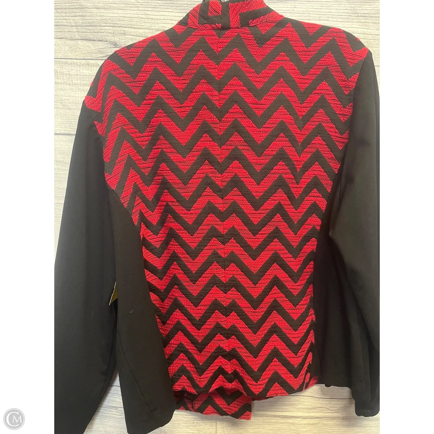 Jacket Other By Chicos In Black & Red, Size: 3x