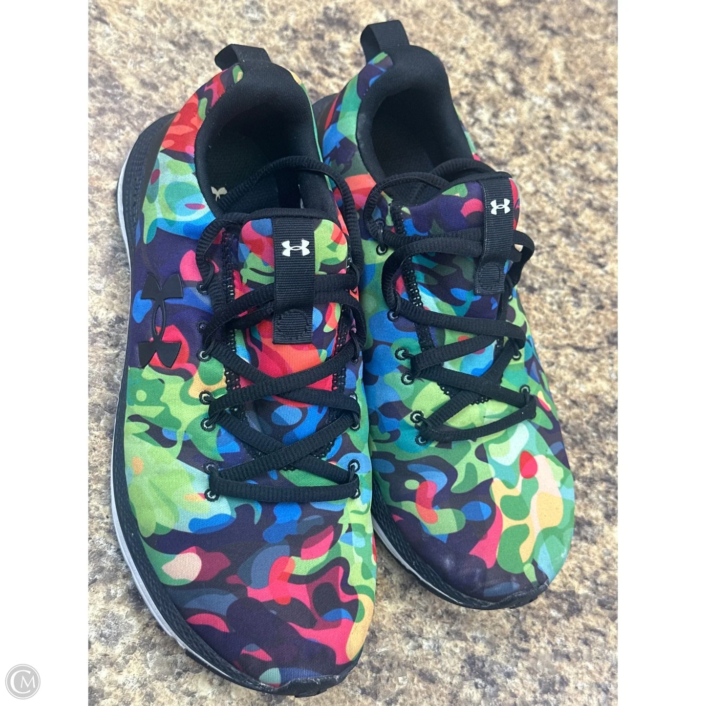 Shoes Athletic By Under Armour In Camouflage Print, Size: 8