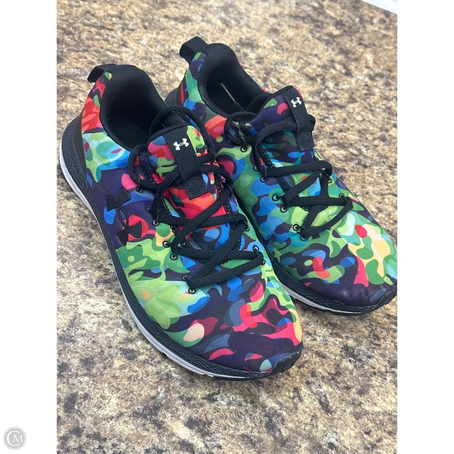 Shoes Athletic By Under Armour In Camouflage Print, Size: 8