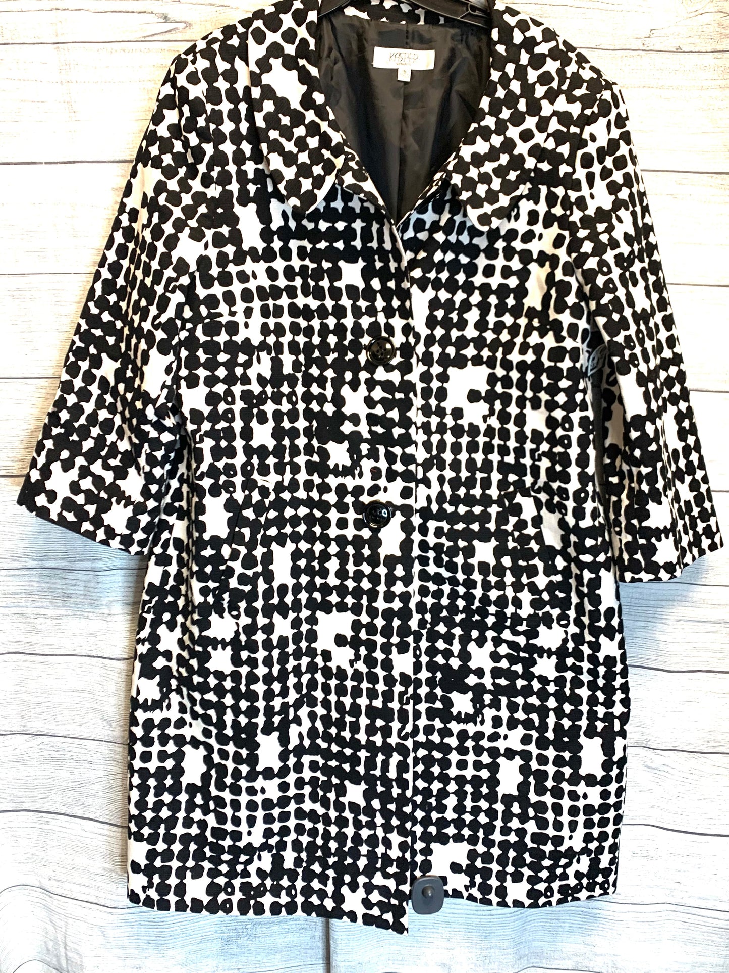 Coat Other By Kasper In Black & White, Size: 18