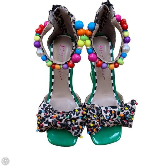 Shoes Heels Stiletto By Betsey Johnson In Animal Print, Size: 6.5