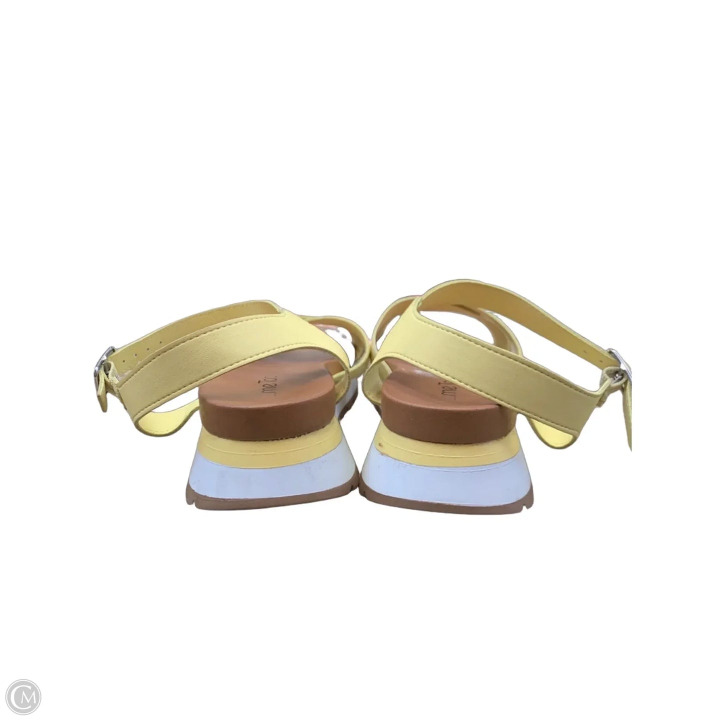 Sandals Flats By Me Too In Yellow, Size: