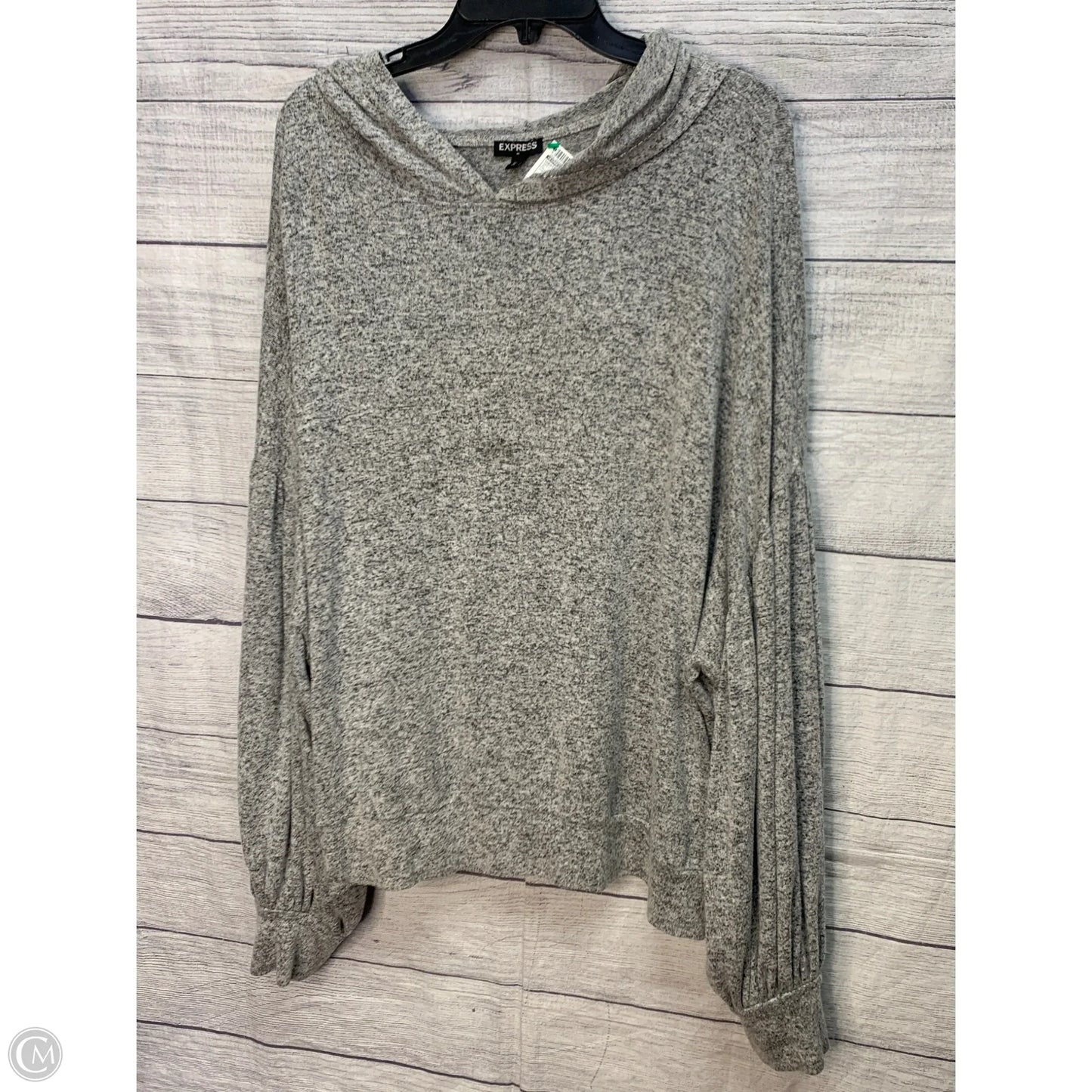 Sweatshirt Hoodie By Express In Grey, Size: Xl