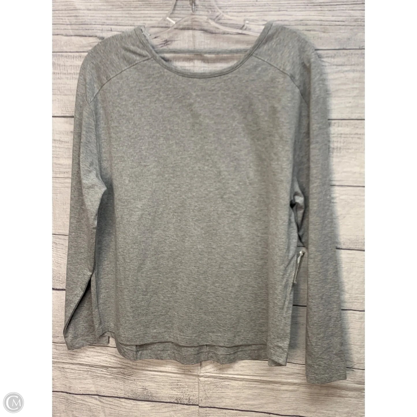 Athletic Top Long Sleeve Crewneck By Members Mark In Grey, Size: Xs