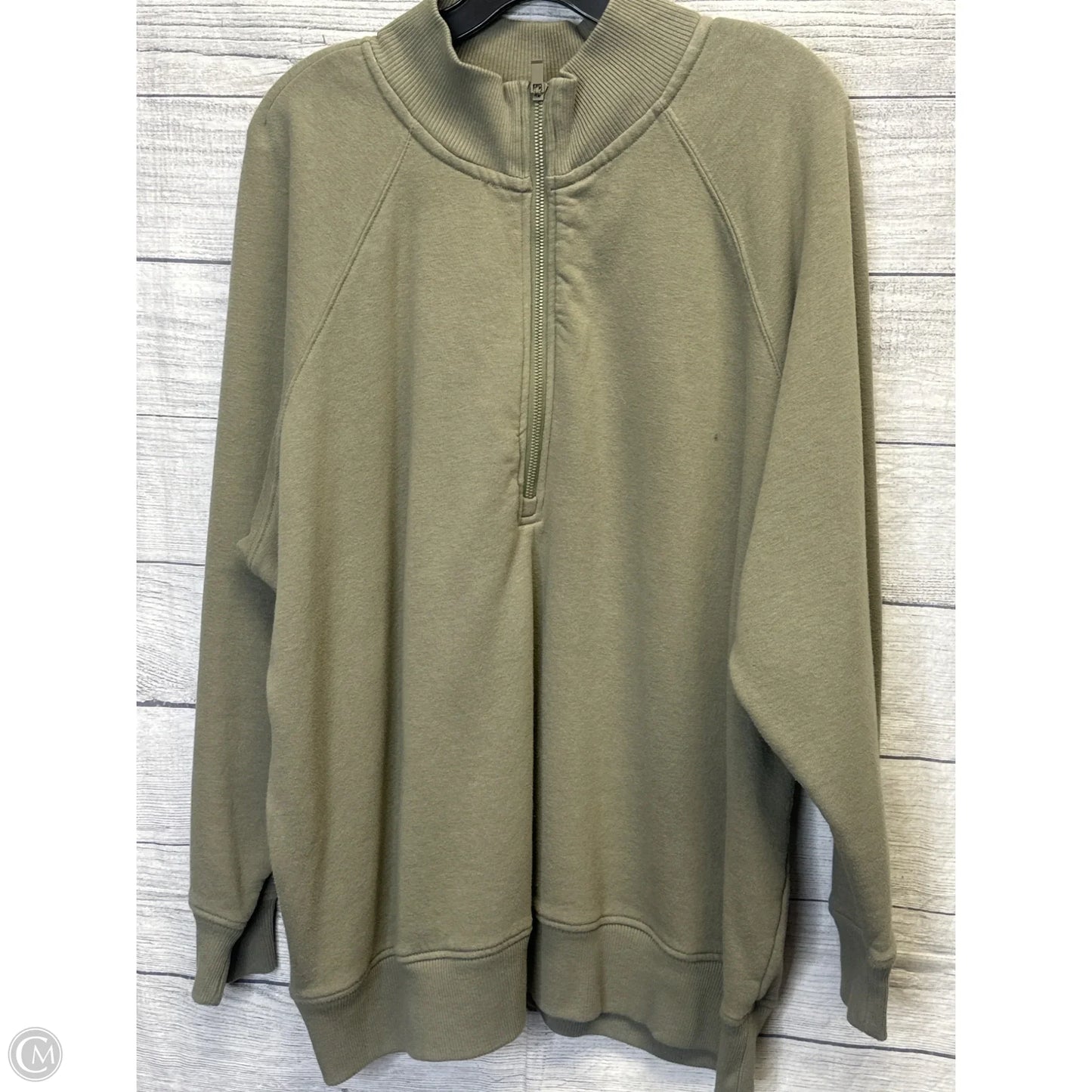 Sweatshirt Collar By 90 Degrees By Reflex In Green, Size: 3x