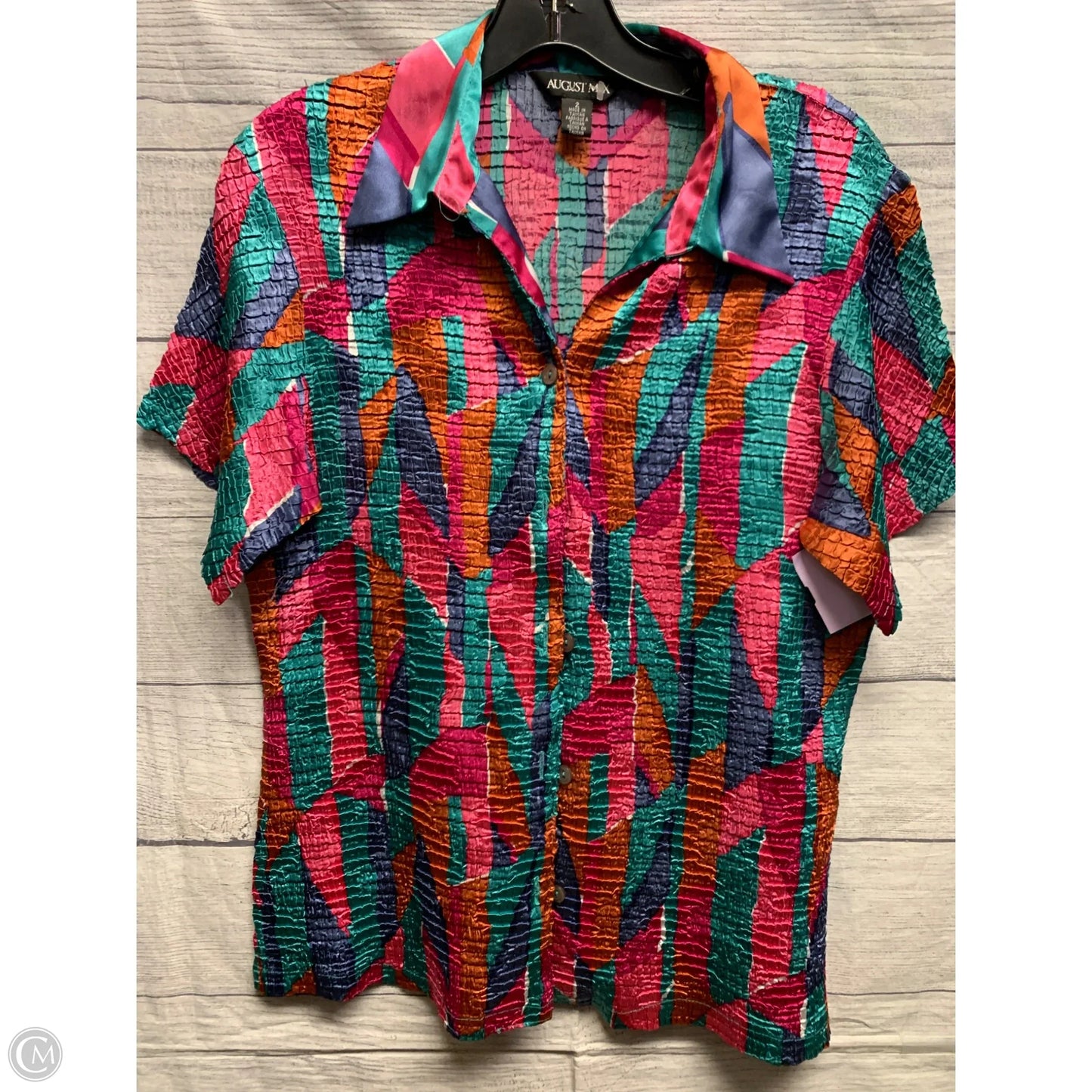 Top Short Sleeve By August Max Woman In Multi-colored, Size: 2