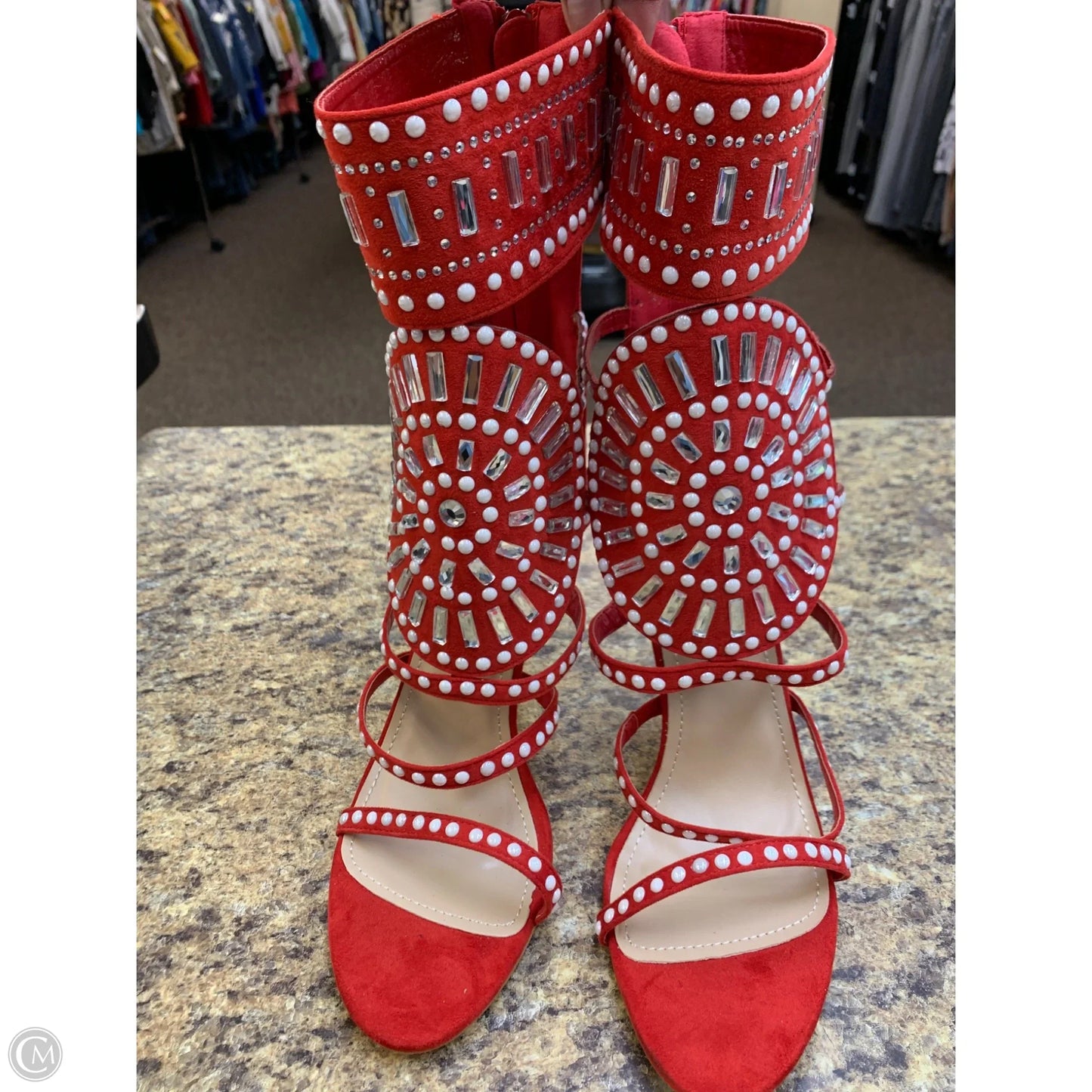 Shoes Heels Stiletto By Clothes Mentor In Red, Size: 11