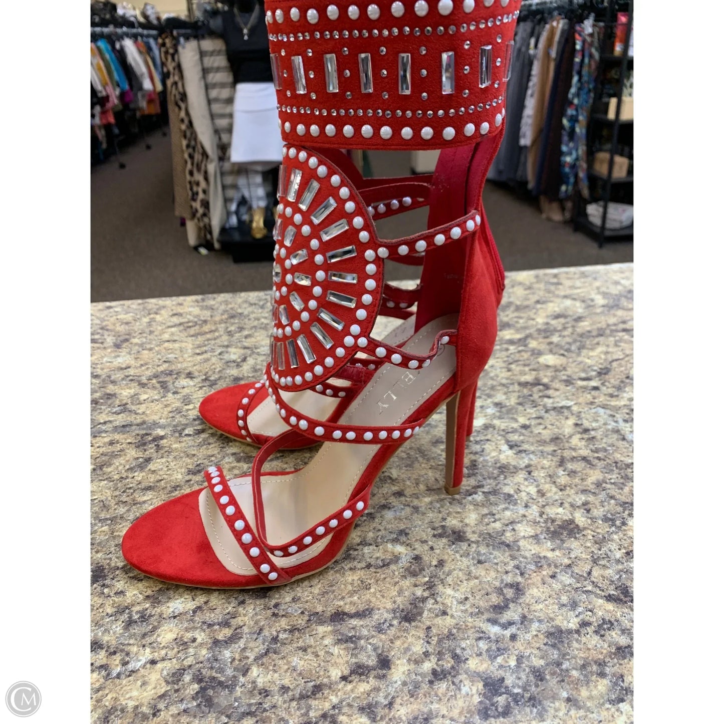 Shoes Heels Stiletto By Clothes Mentor In Red, Size: 11