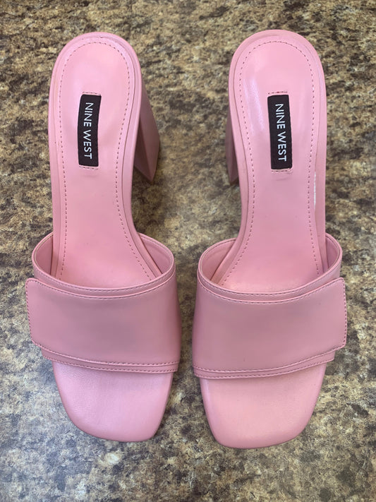 Shoes Heels Block By Nine West In Pink, Size: 8