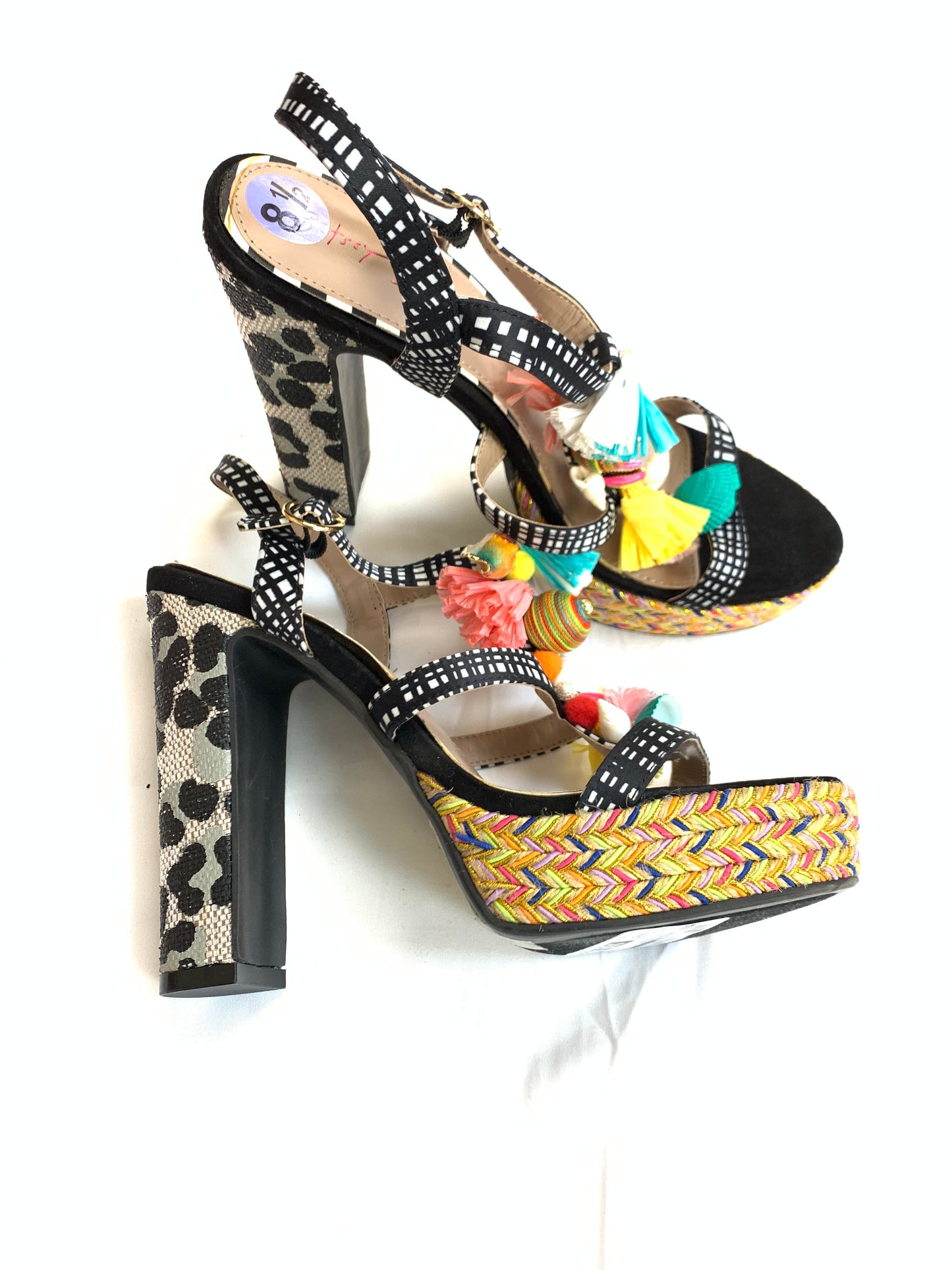 Shoes Heels Block By Betsey Johnson In Multi-colored, Size: 8.5