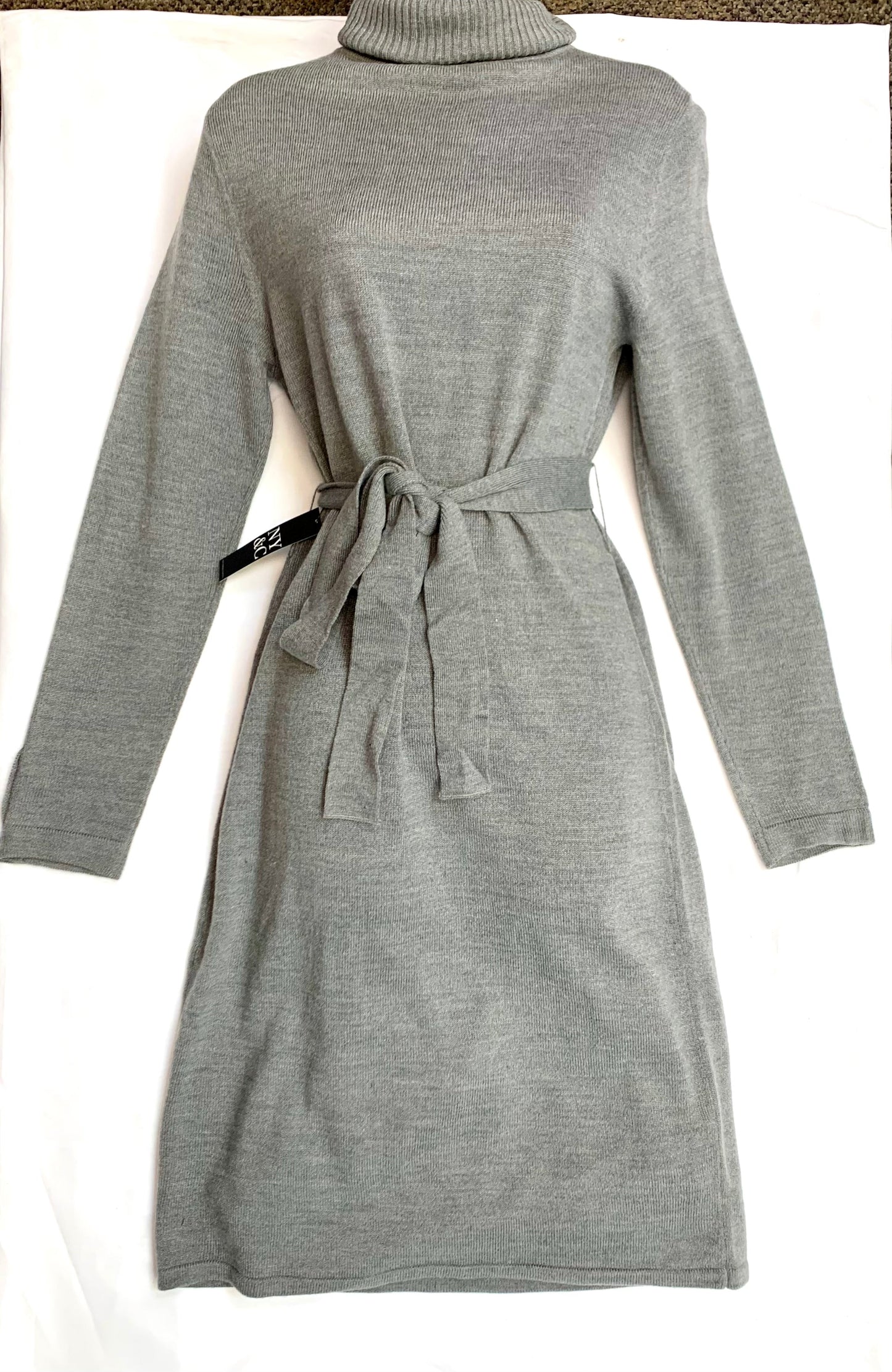 Dress Casual Midi By New York And Co In Grey, Size: M