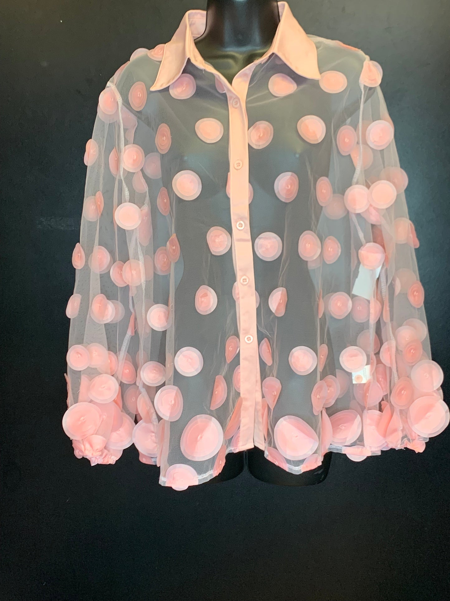 Top Long Sleeve By Clothes Mentor In Pink, Size: L