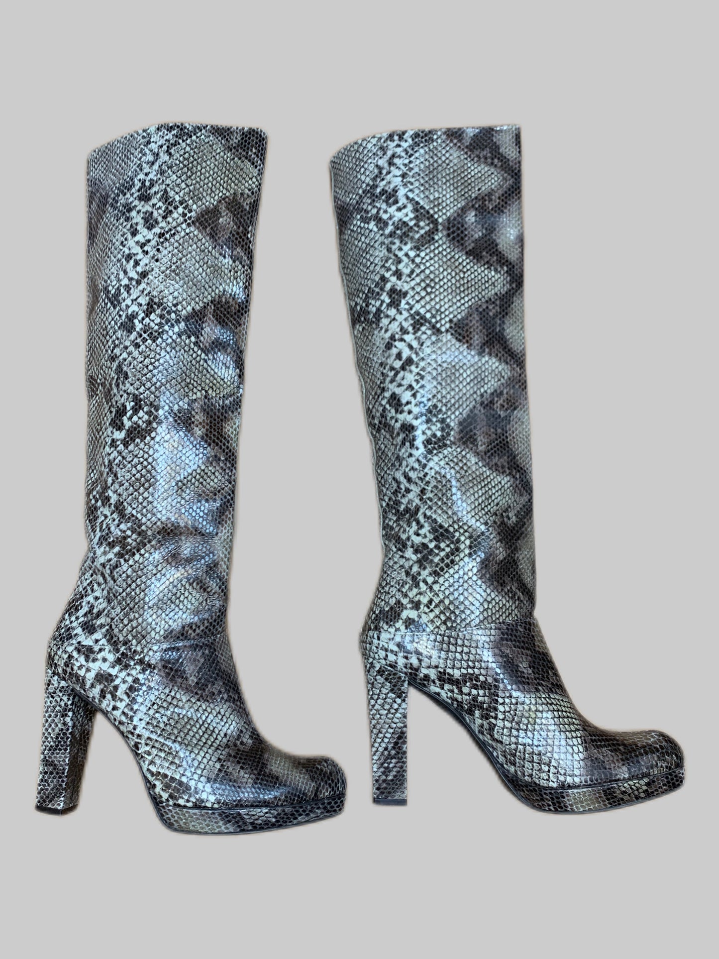 Boots Knee Heels By Stuart Weitzman In Animal Print