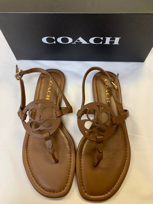 Shoes Flats By Coach In Brown, Size: 7.5