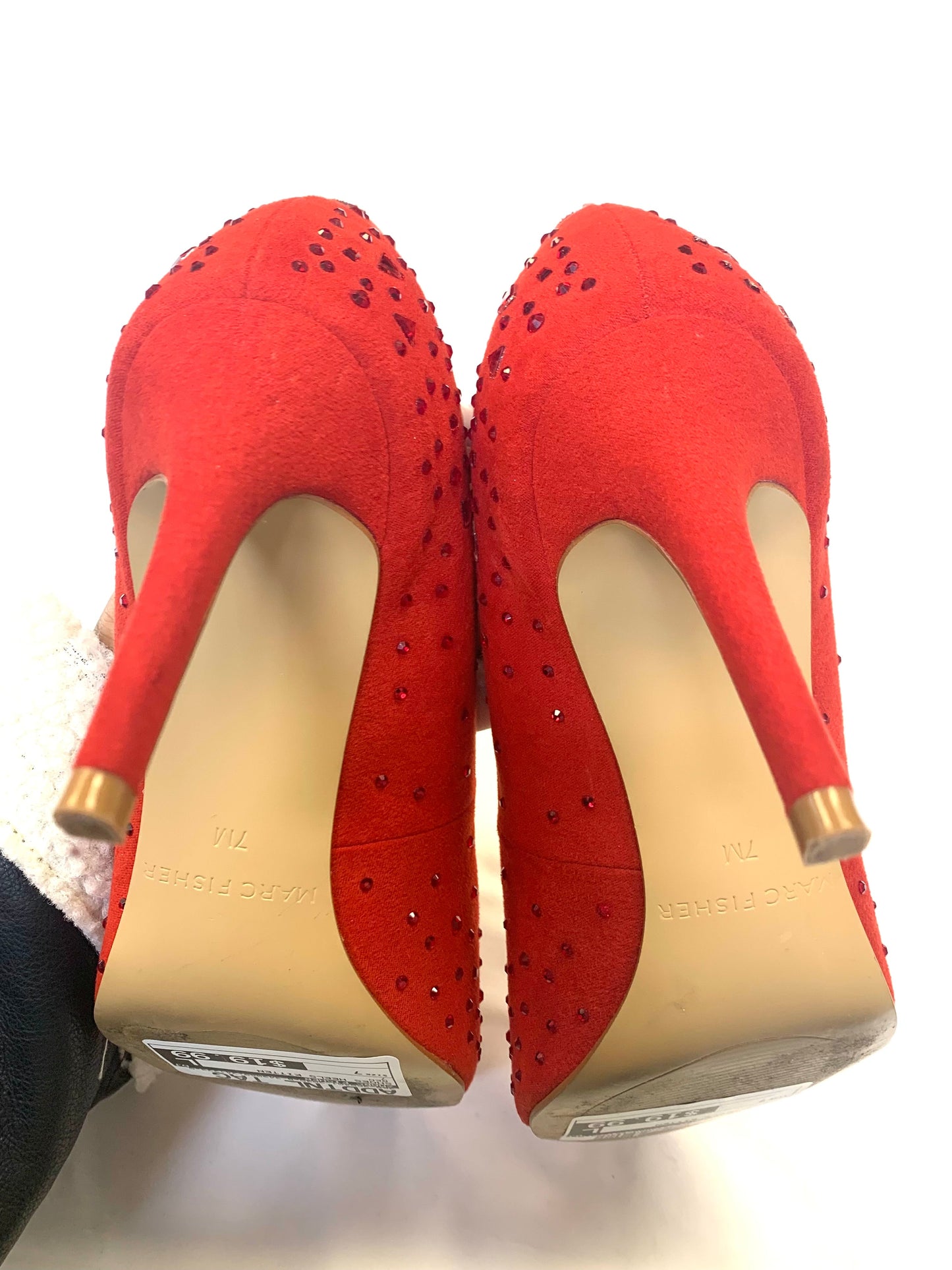 Shoes Heels Kitten By Marc Fisher In Red, Size: 7