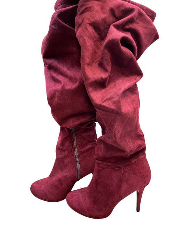 Boots Knee Heels By Thalia Sodi In Red, Size: 9