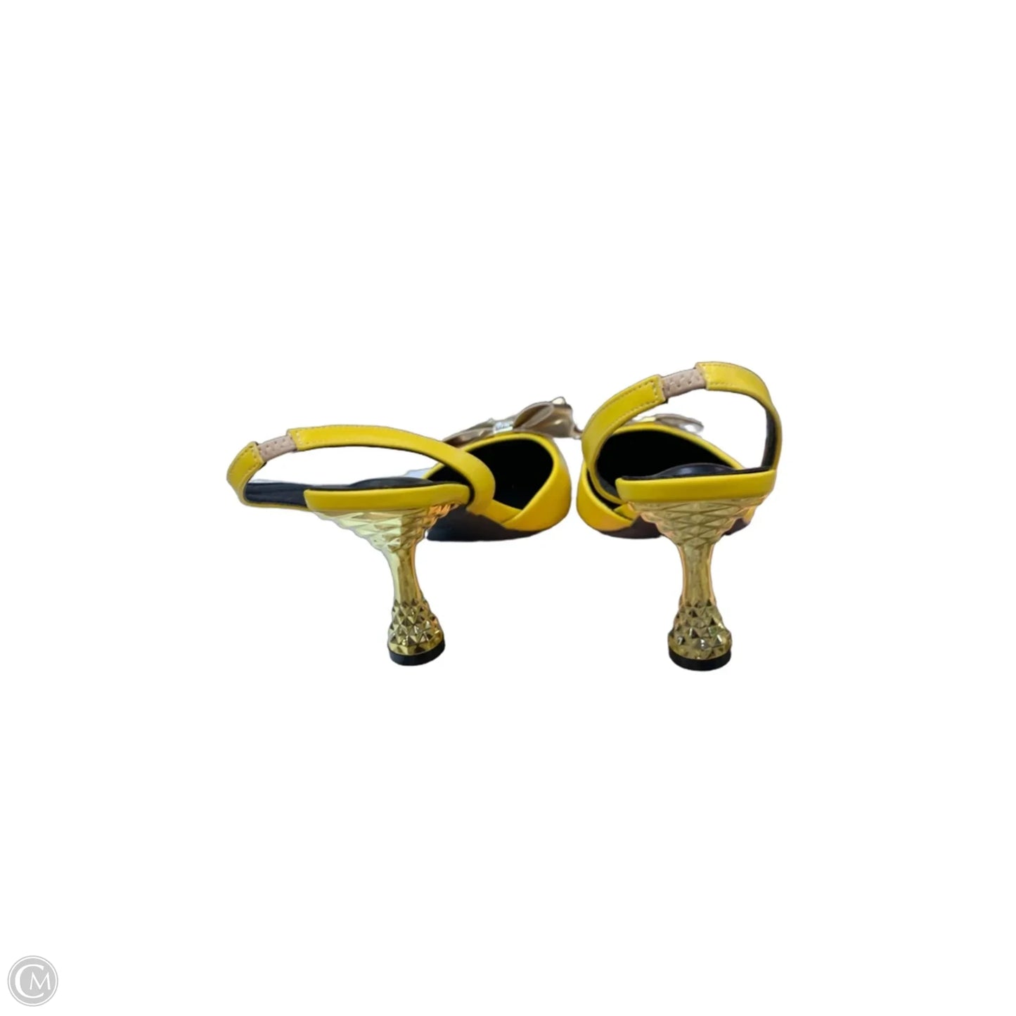 Shoes Heels Kitten By Cmf In Yellow, Size: 12