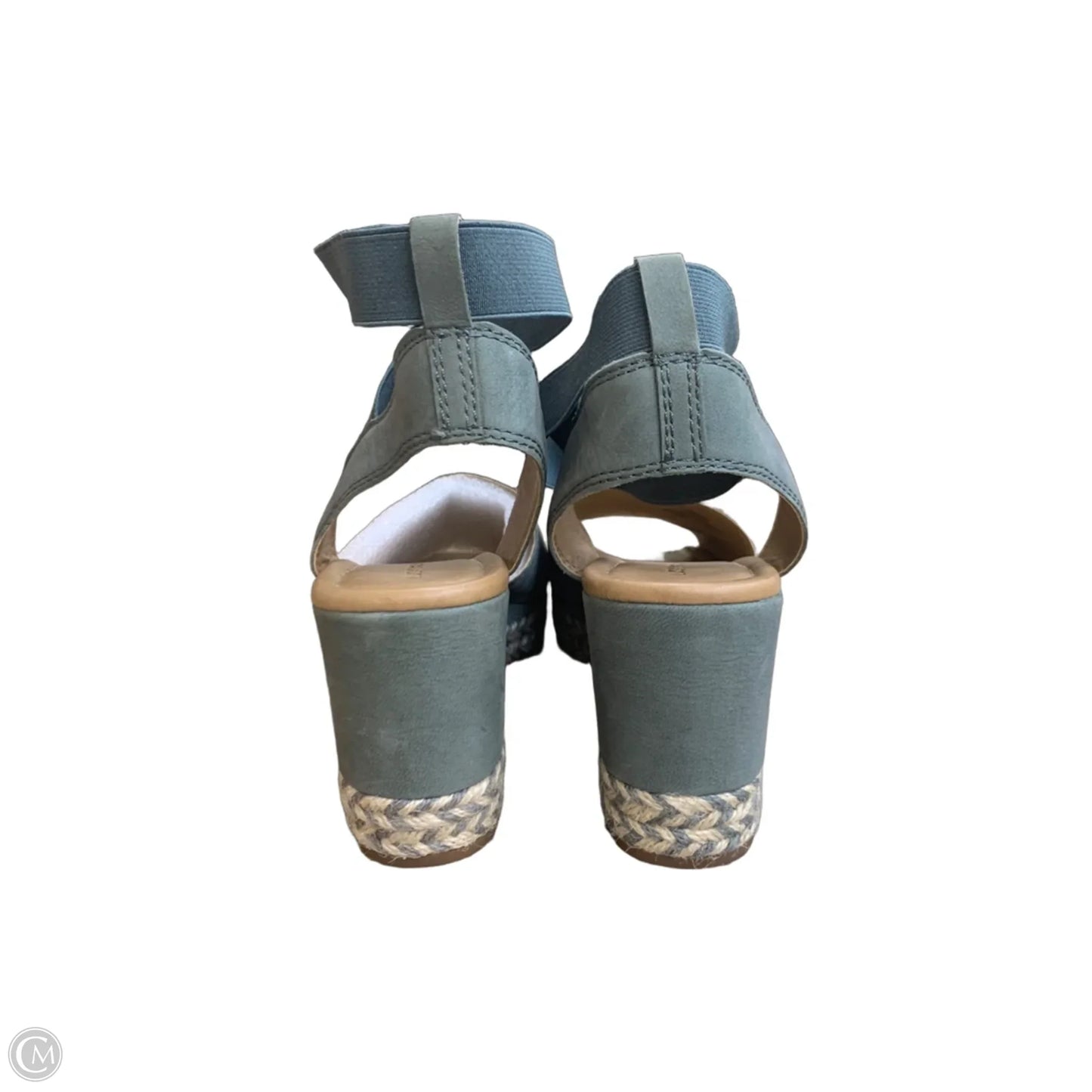 Sandals Heels Wedge By Lucky Brand In Blue, Size: 11