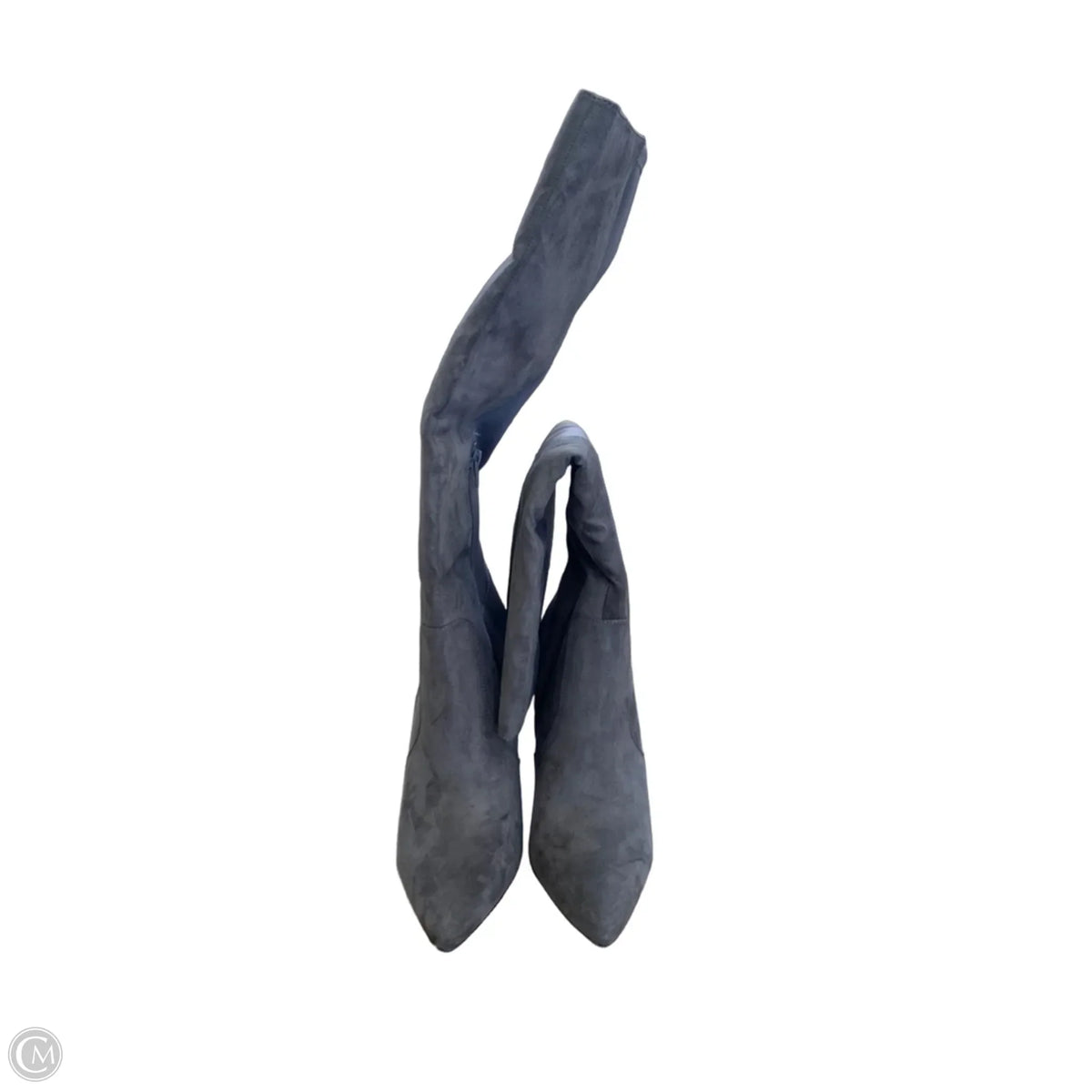 Boots Knee Heels By Cmf In Grey, Size: 11
