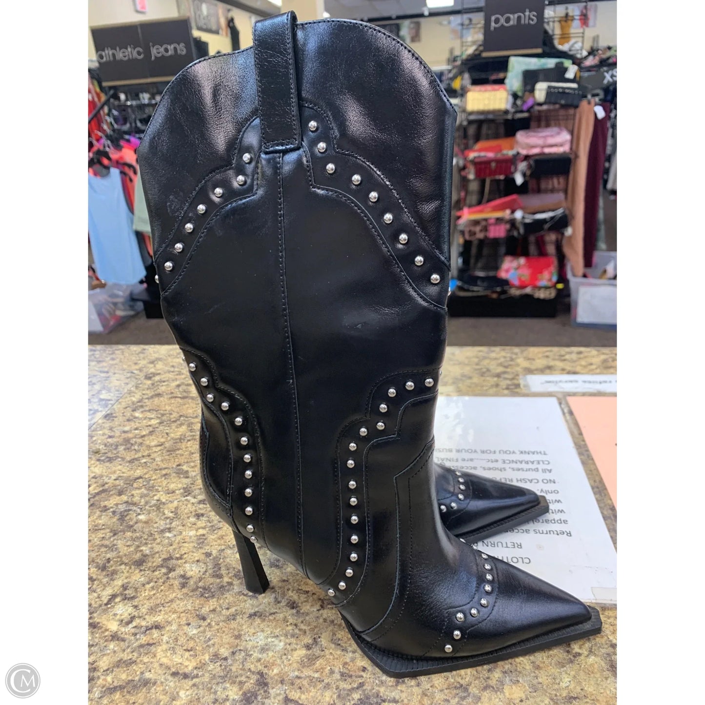 Boots Ankle Heels By Steve Madden In Black, Size: 8