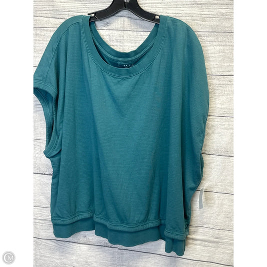 Athletic Top Short Sleeve By Athleta In Aqua, Size: 2x