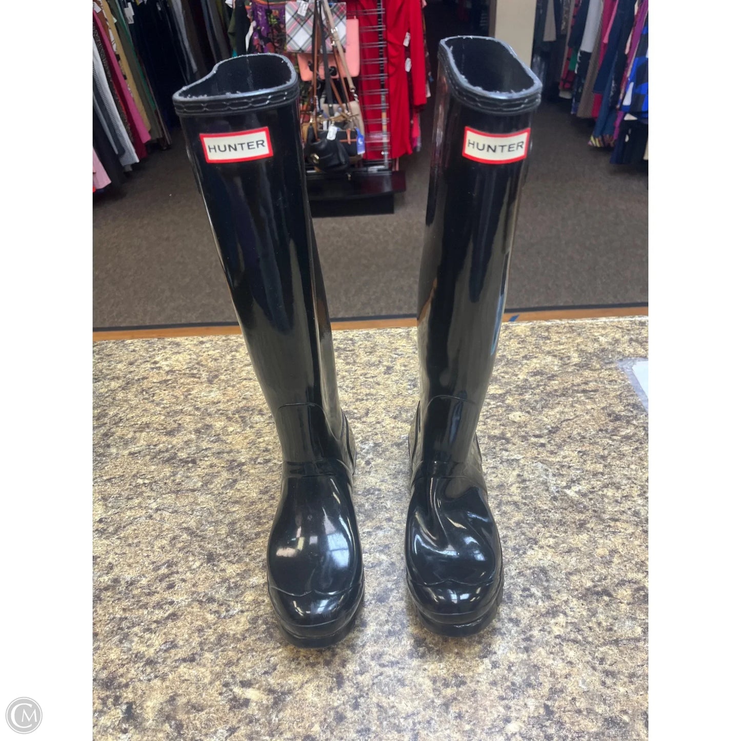 Boots Over-the-knee Flats By Hunter In Black, Size: 8