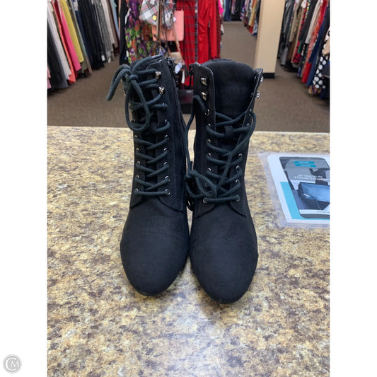 Boots Ankle Heels By Madden Girl In Black, Size: 10