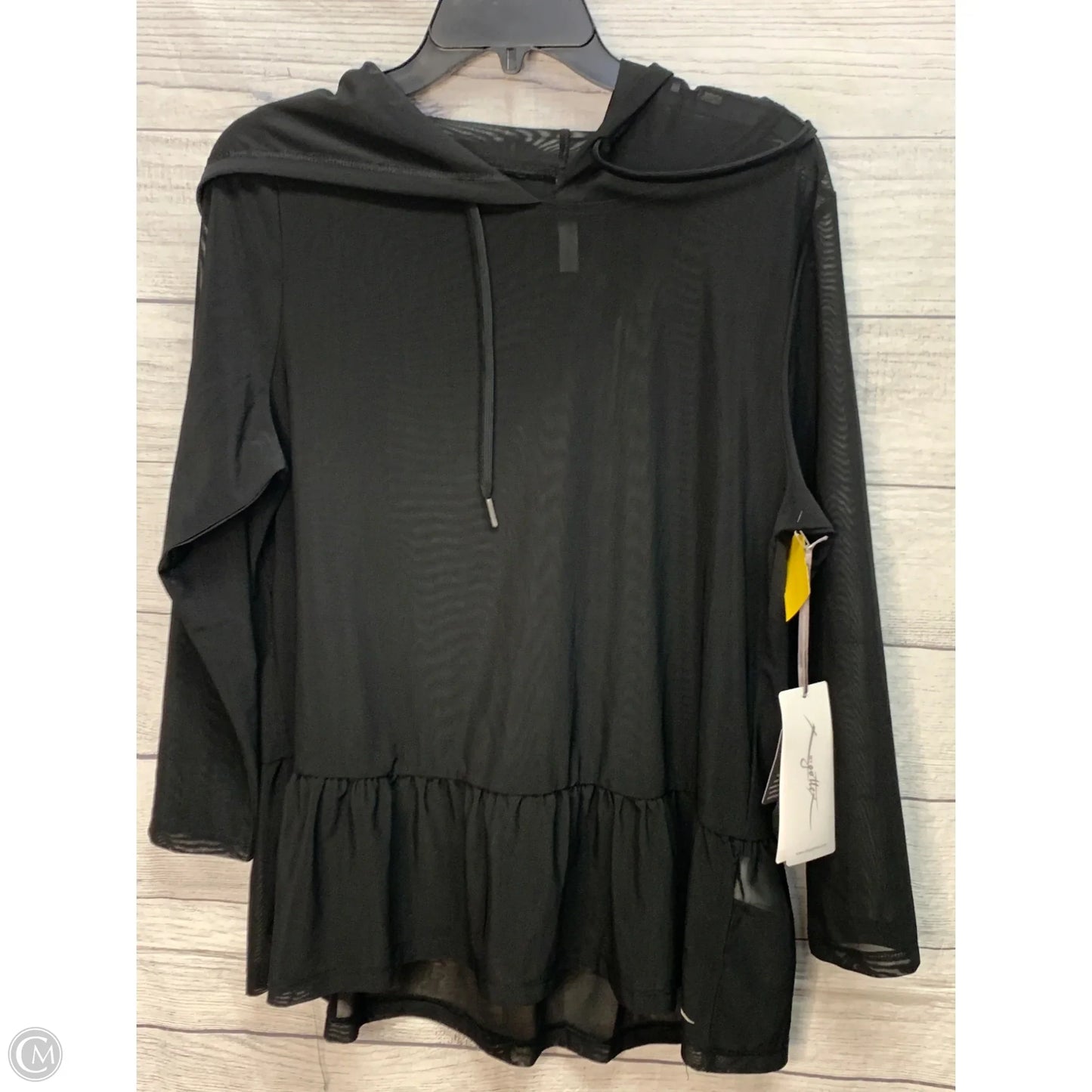 Sweatshirt Hoodie By Gottex In Black, Size: M