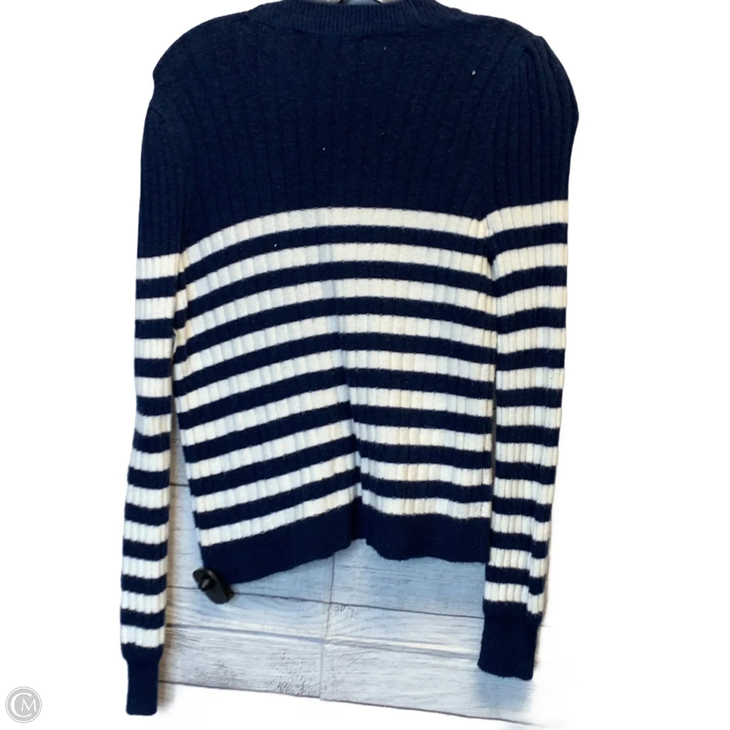 Sweater By Loft In Blue & White, Size: S