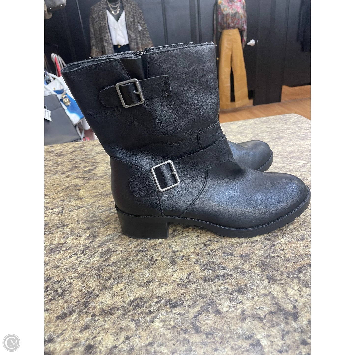 Boots Ankle Heels By Style And Company In Black, Size: 8