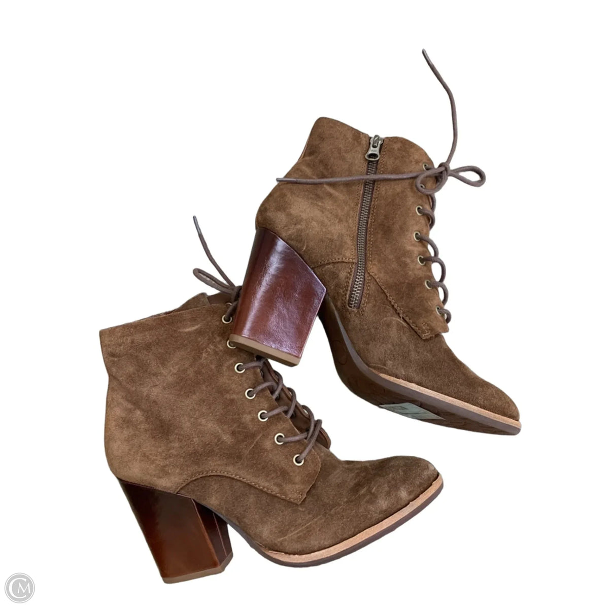 Boots Ankle Heels By Kork Ease In Brown, Size: 9