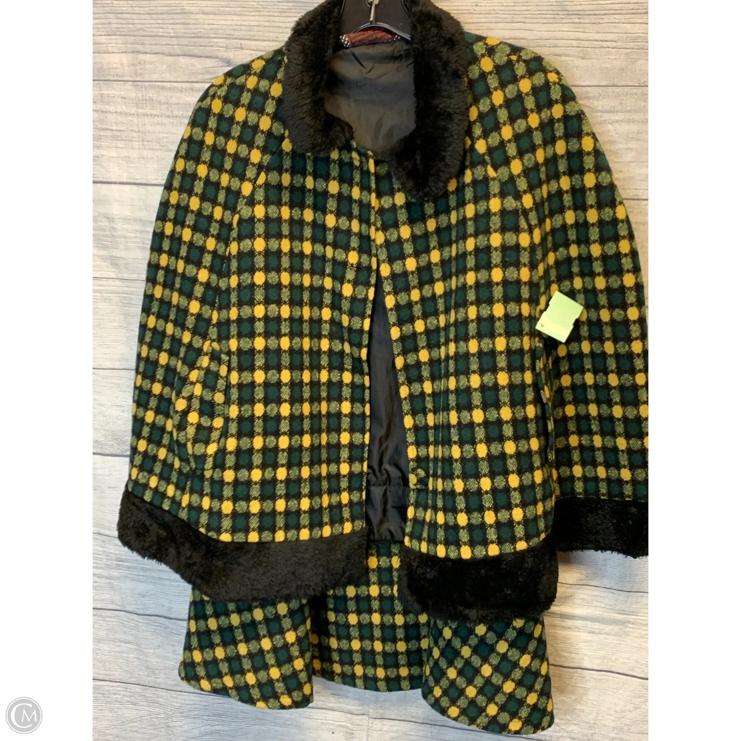 Skirt Set 2pc By Cmf In Green & Yellow, Size: L