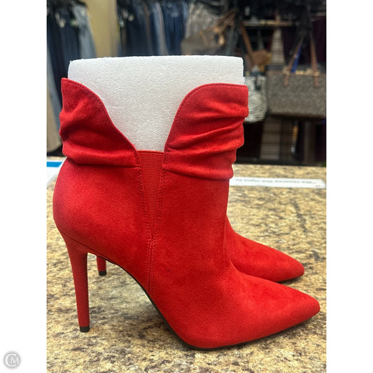 Boots Ankle Heels By Jessica Simpson In Red, Size: 9