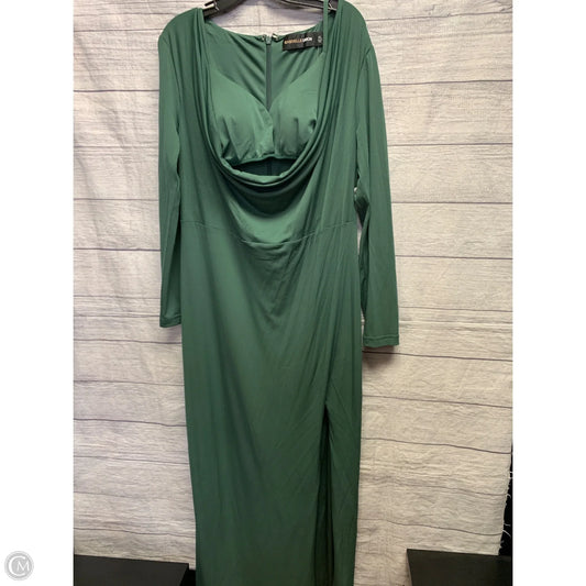Dress Party Long By Gabrielle In Green, Size: Xl