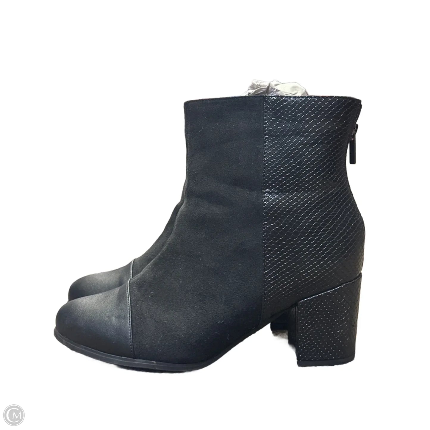 Boots Ankle Heels By Ashley Stewart In Black, Size: 11