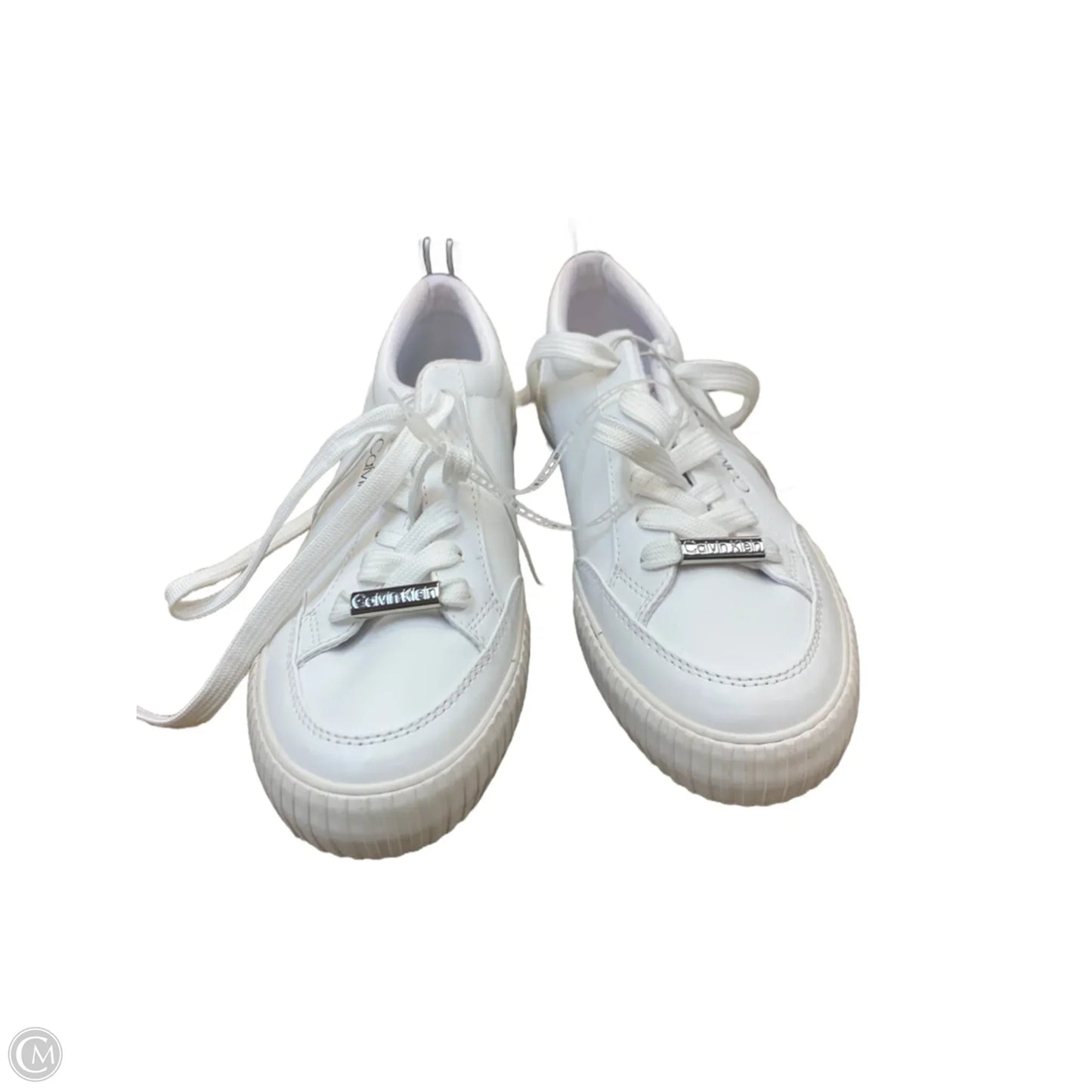 Shoes Sneakers By Calvin Klein In White, Size: 7.5