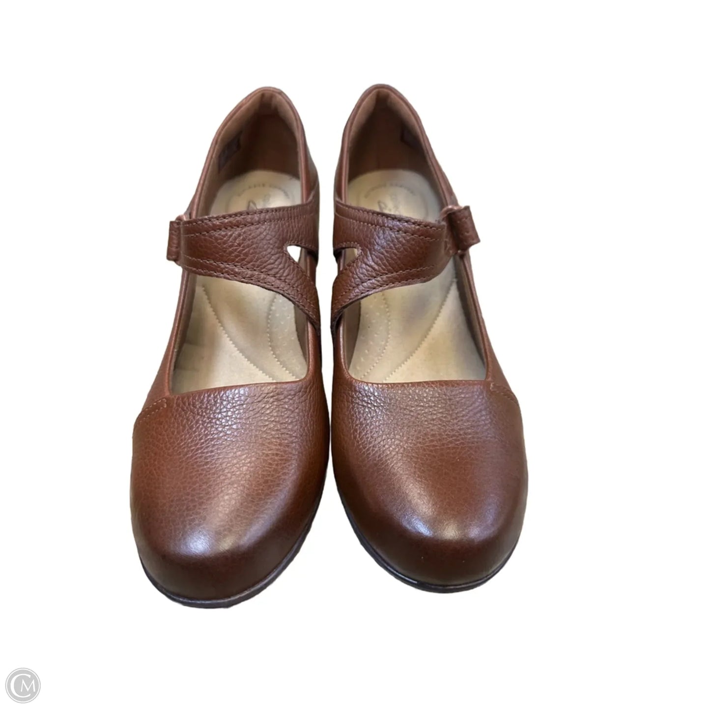 Shoes Heels Block By Clarks In Brown, Size: 7.5