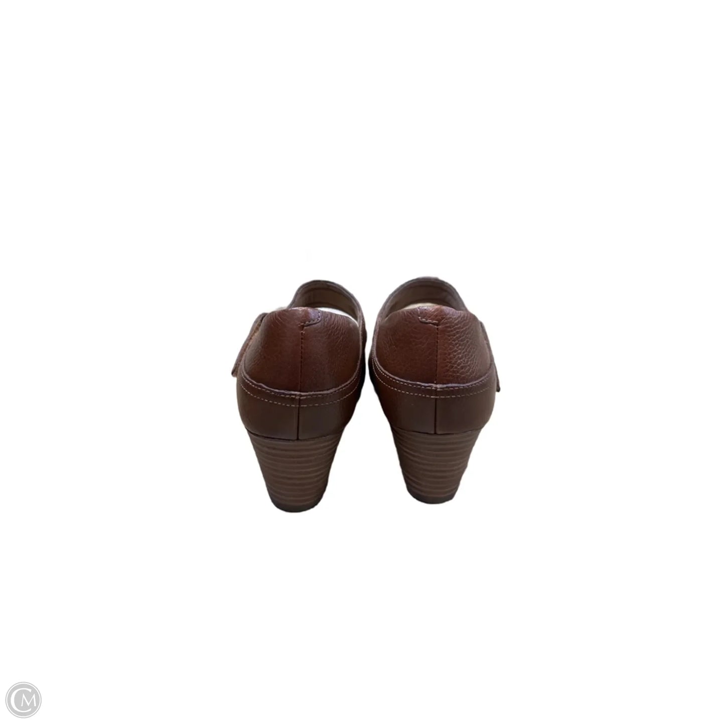 Shoes Heels Block By Clarks In Brown, Size: 7.5