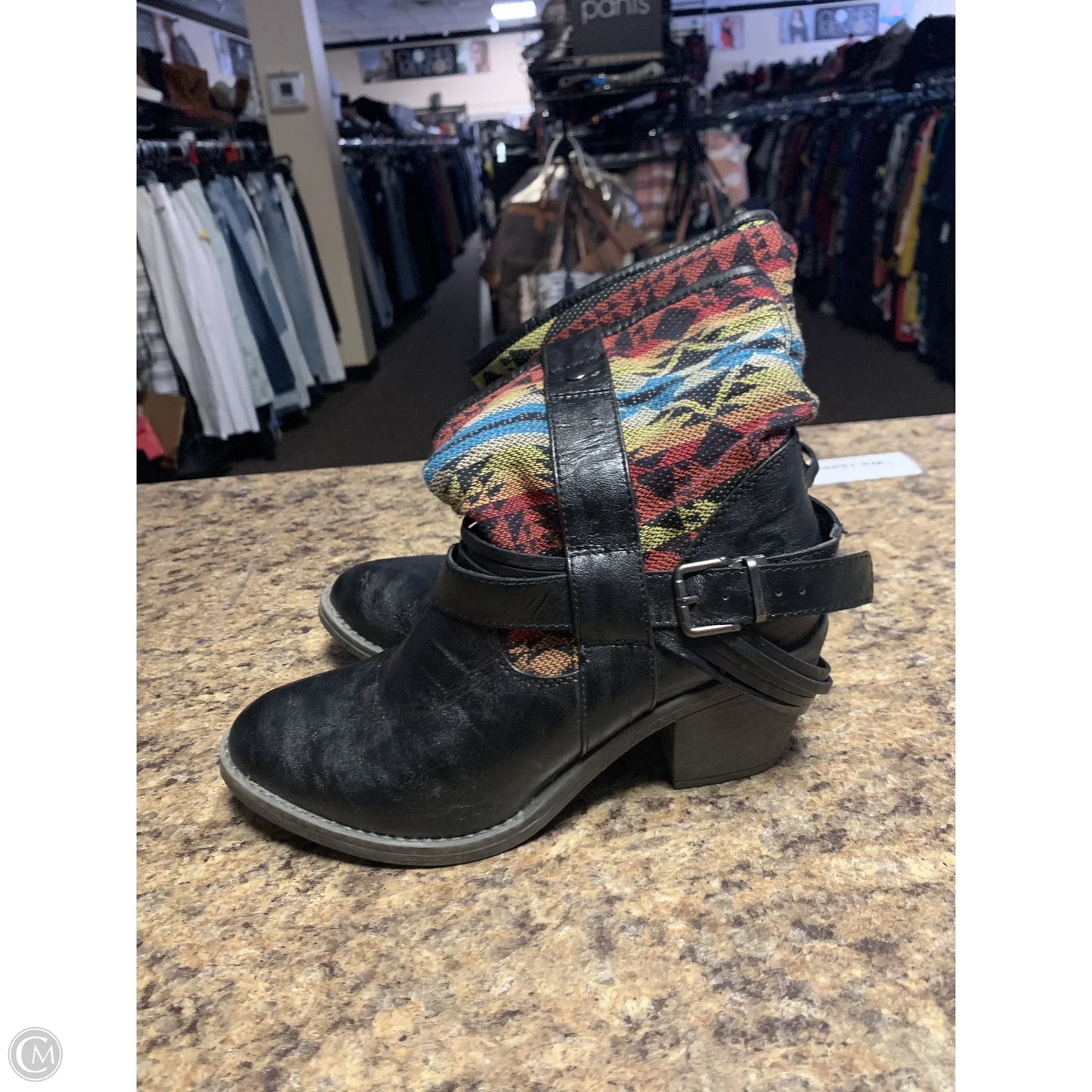 Boots Ankle Heels By Limelight In Black, Size: 6