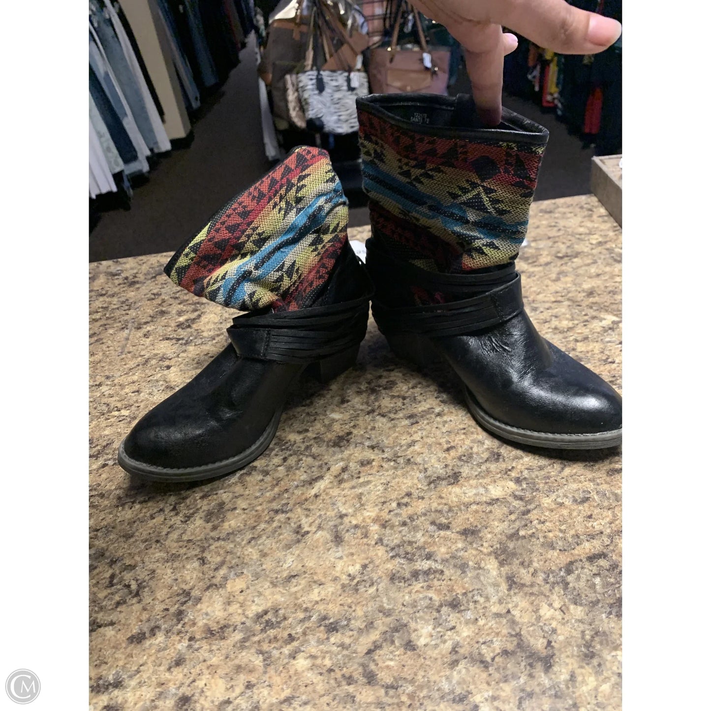 Boots Ankle Heels By Limelight In Black, Size: 6