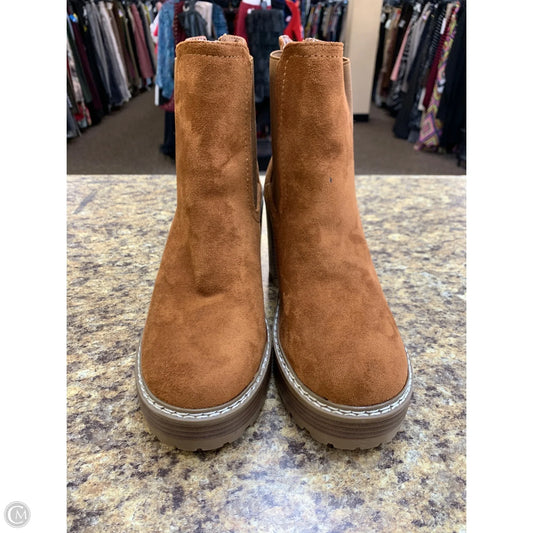 Boots Ankle Heels By Olivia Miller In Brown, Size: 8.5