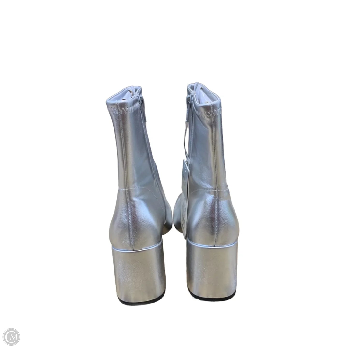 Boots Ankle Heels By A New Day In Silver, Size: 6