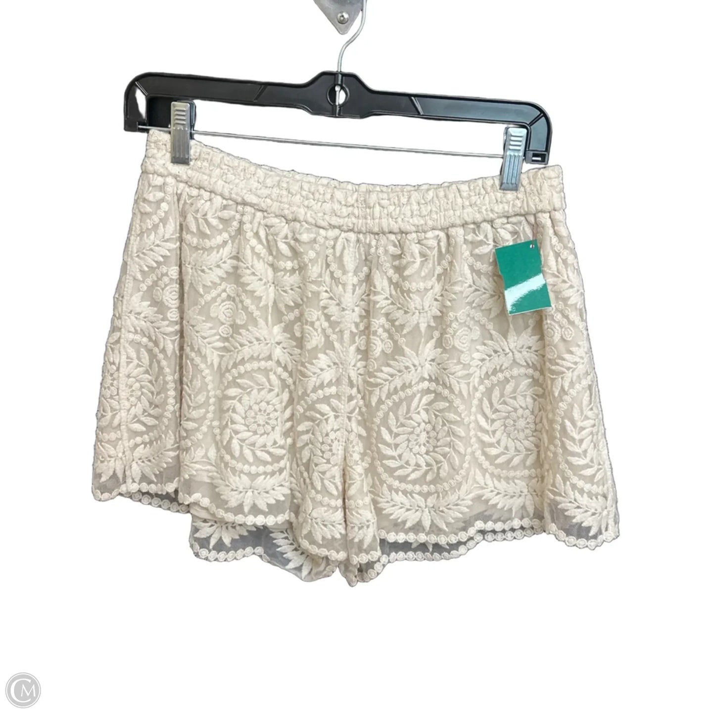 Shorts By Just Be In Cream, Size: L