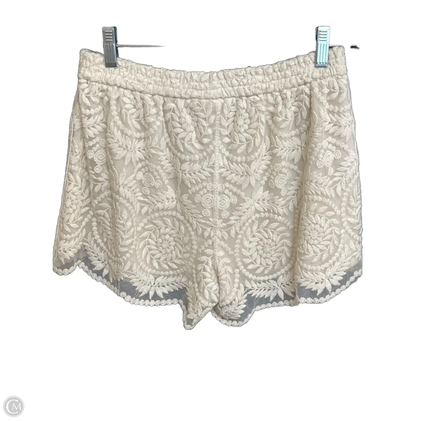 Shorts By Just Be In Cream, Size: L