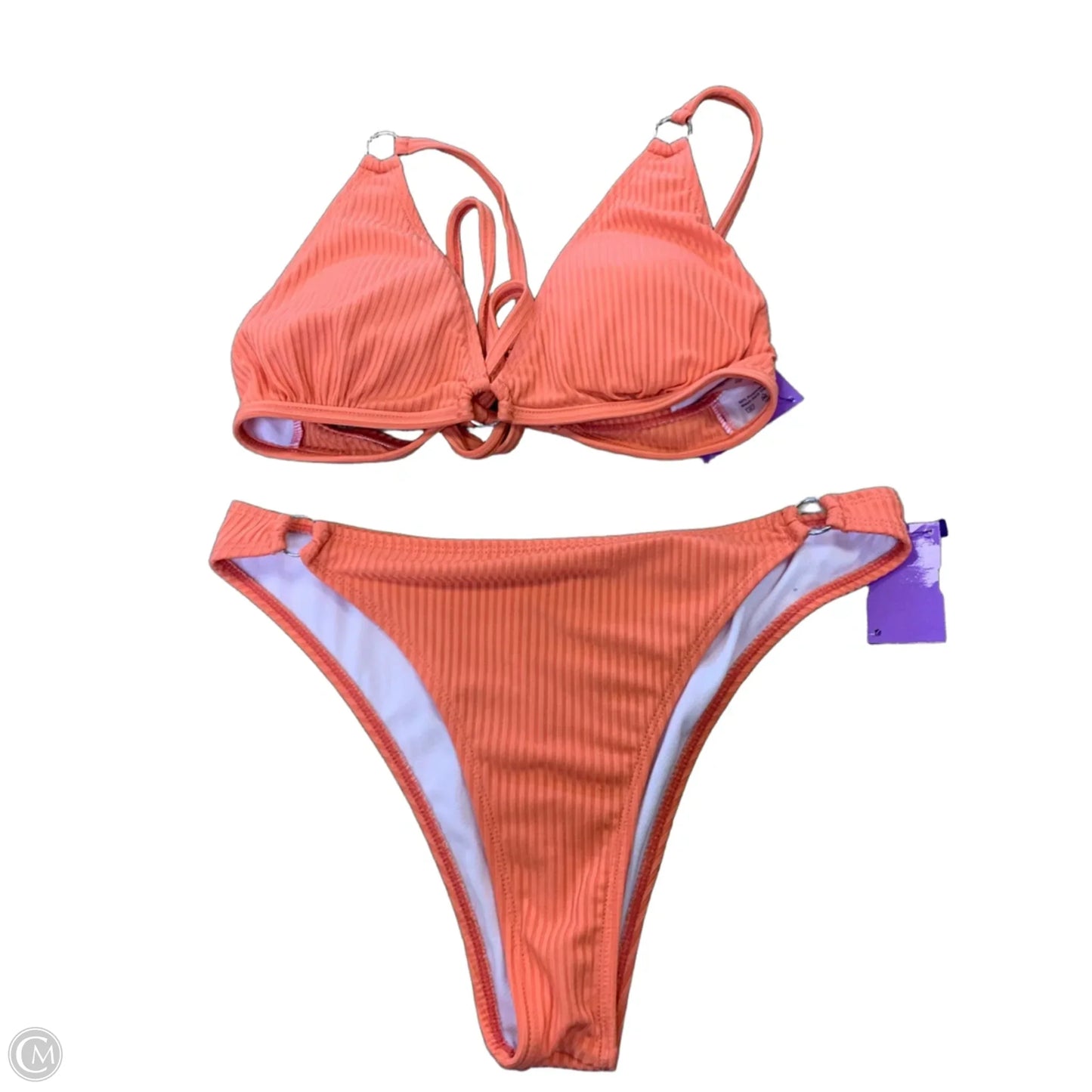 Swimsuit 2pc By Cmf In Coral, Size: M