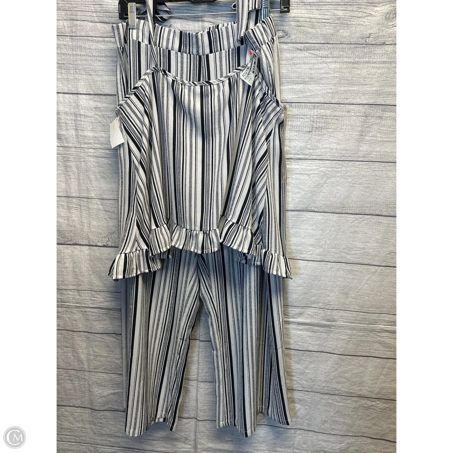 Pants Set 2pc By Ultra Flirt In Striped Pattern, Size: Xl