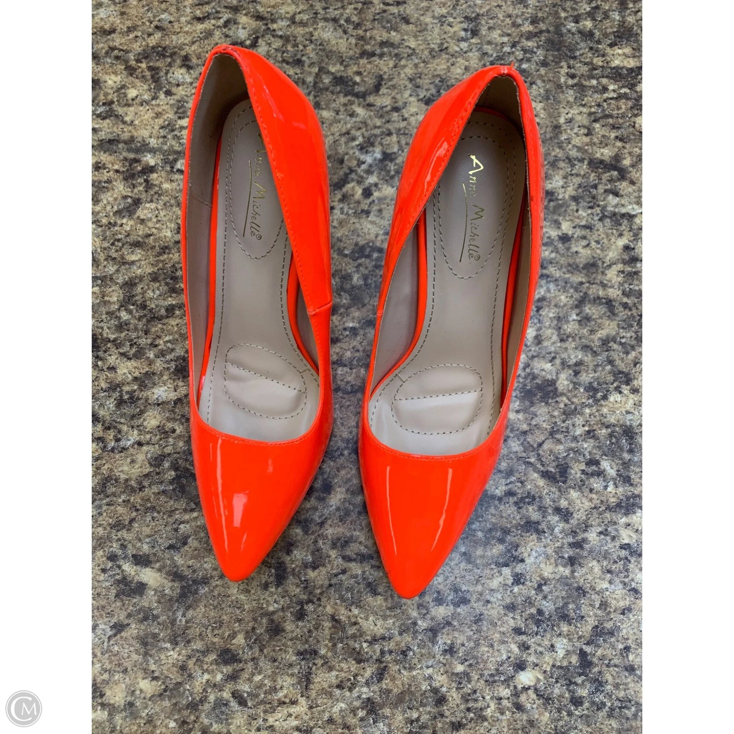 Shoes Heels Stiletto By Anne Michelle In Orange, Size: 8.5