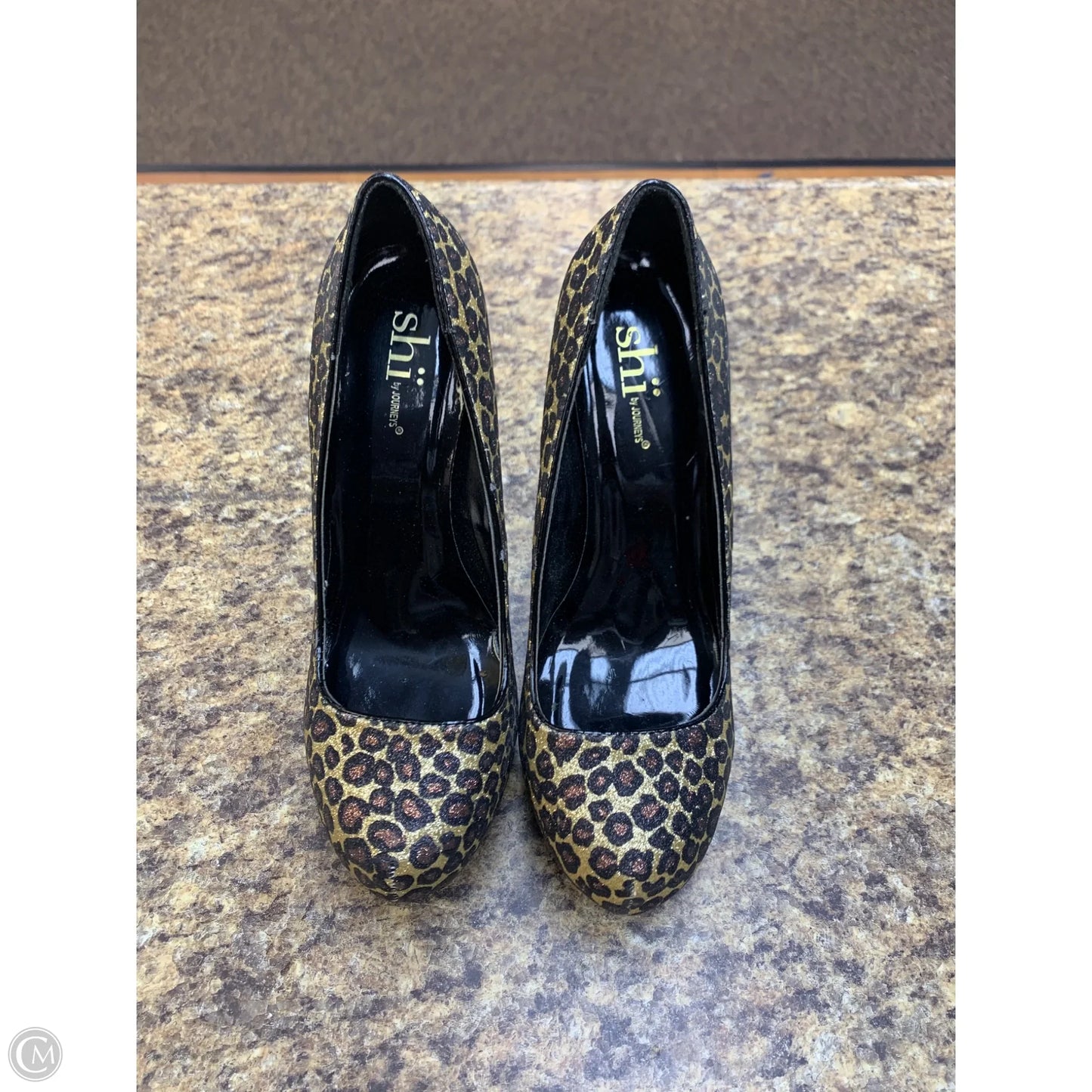 Shoes Heels Platform By Clothes Mentor In Animal Print, Size: 8